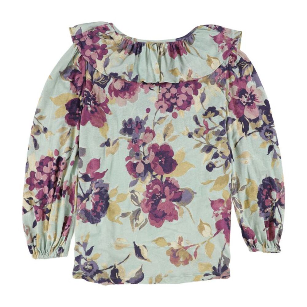 Ralph Lauren Womens Plus Size Floral Ruffled Blouse, NWT - Picture 2 of 2